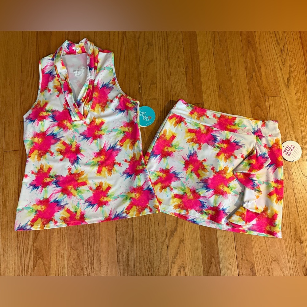 Tzu Tzu “Splash” set NWT! - M/L- Great bursts of color w/UPF 50+